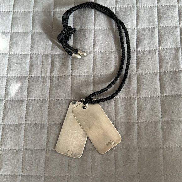 Men’s Bijan  Designer For Men Logo Stainless Steel Engraved Dog Tags - Picture 4 of 4